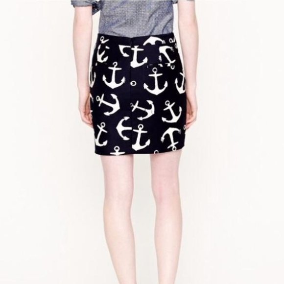 J.Crew Postage Stamp Mini Skirt in Dizzy Anchor - Picture 3 of 4